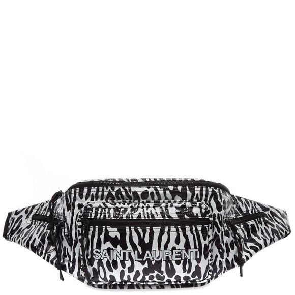 Saint Laurent Zebra Print Nylon Fanny Bag NWT - Picture 1 of 12